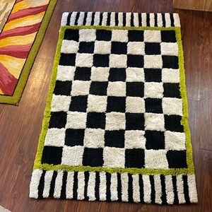 Mackenzie- Childs Courtly Check rug. Great condition